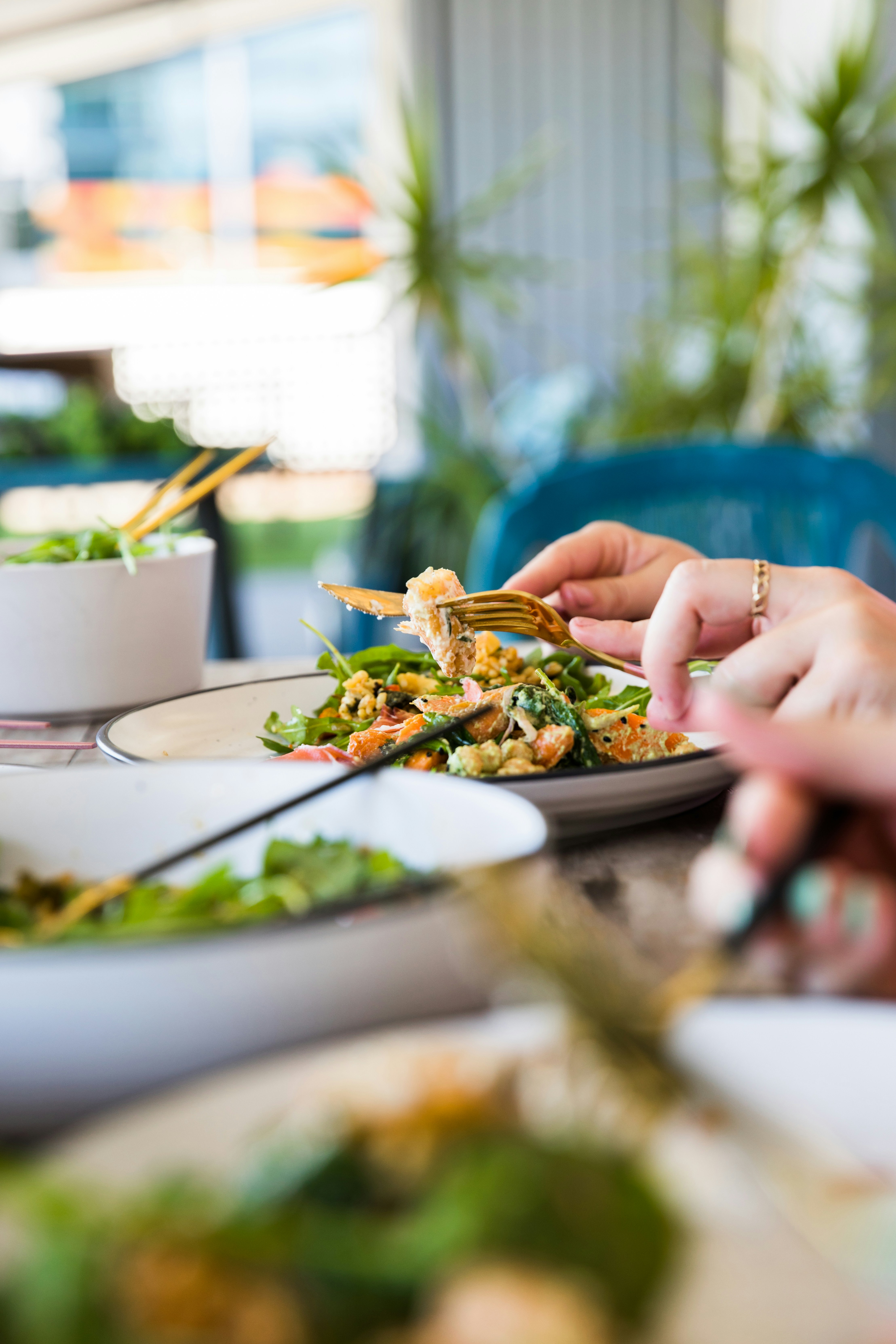 Foodie eating fresh